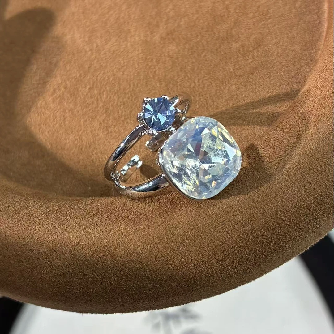 铜合金戒指  远远（YY777）时尚气质复古手工闪亮亮温柔蓝