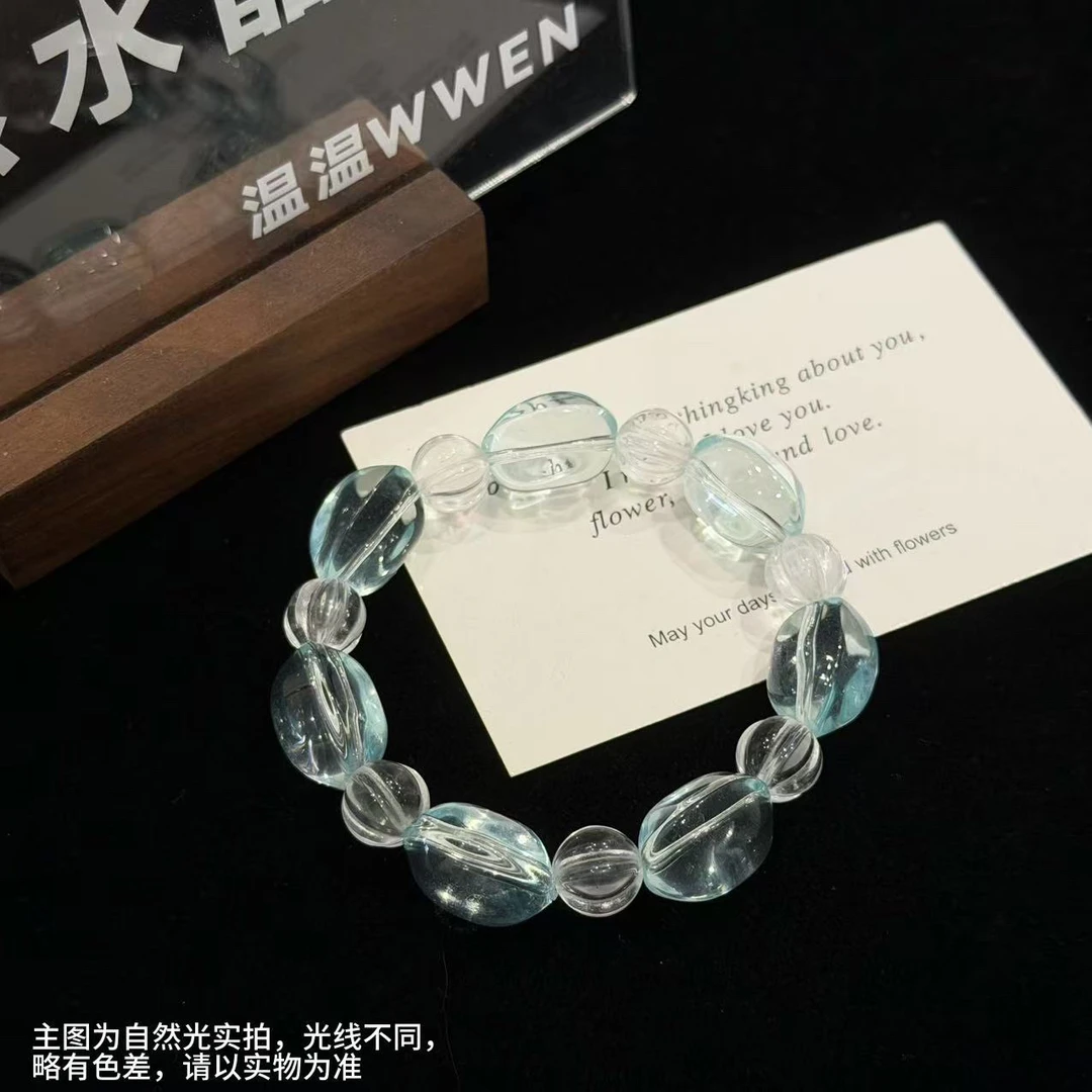 【深海碎光】白水晶A瓜珠设计款手串多样性发一 D6985