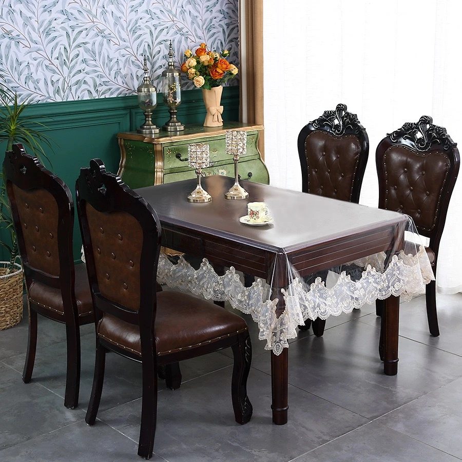 新款PVC桌布法式轻奢风防水防油免洗耐高温桌布茶几餐桌超薄桌垫