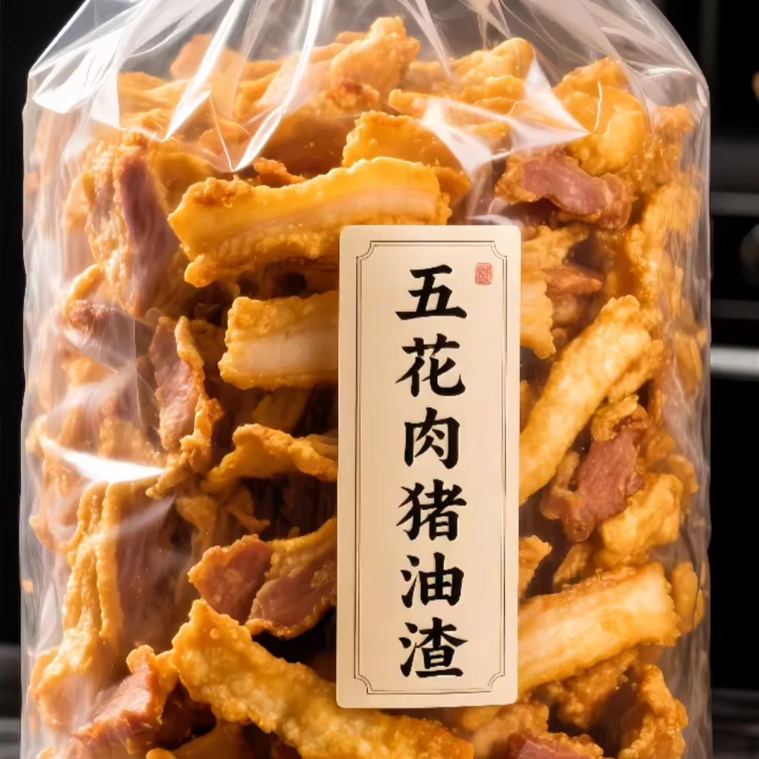 猪肉酥网红爆款猪油渣五花酥片嘎开袋即食嘣脆嘎嘣香酥脆解馋零食