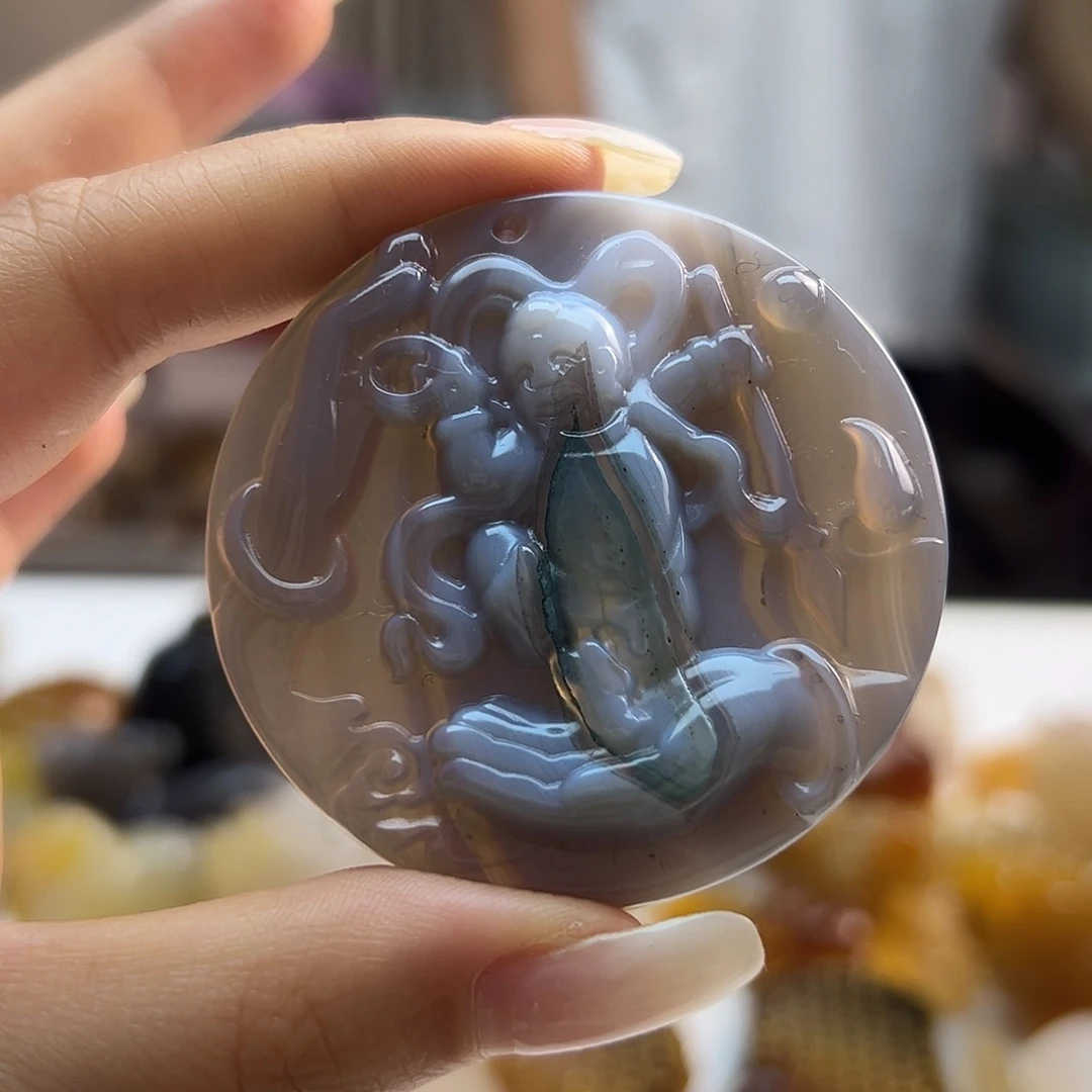 玛瑙/玉髓未镶嵌吊坠(不含链)