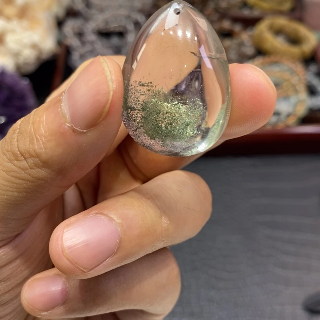 水晶手链未镶嵌绿幽灵吊坠