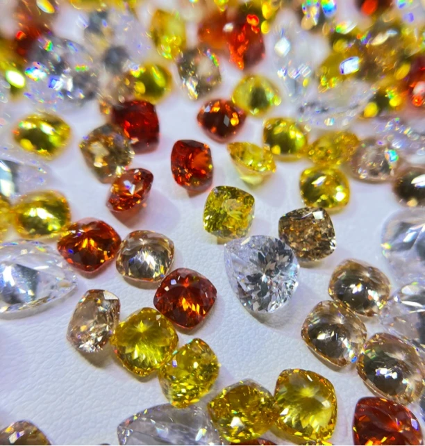 鸟巢切混款锆石 4mm肥方6×8水滴