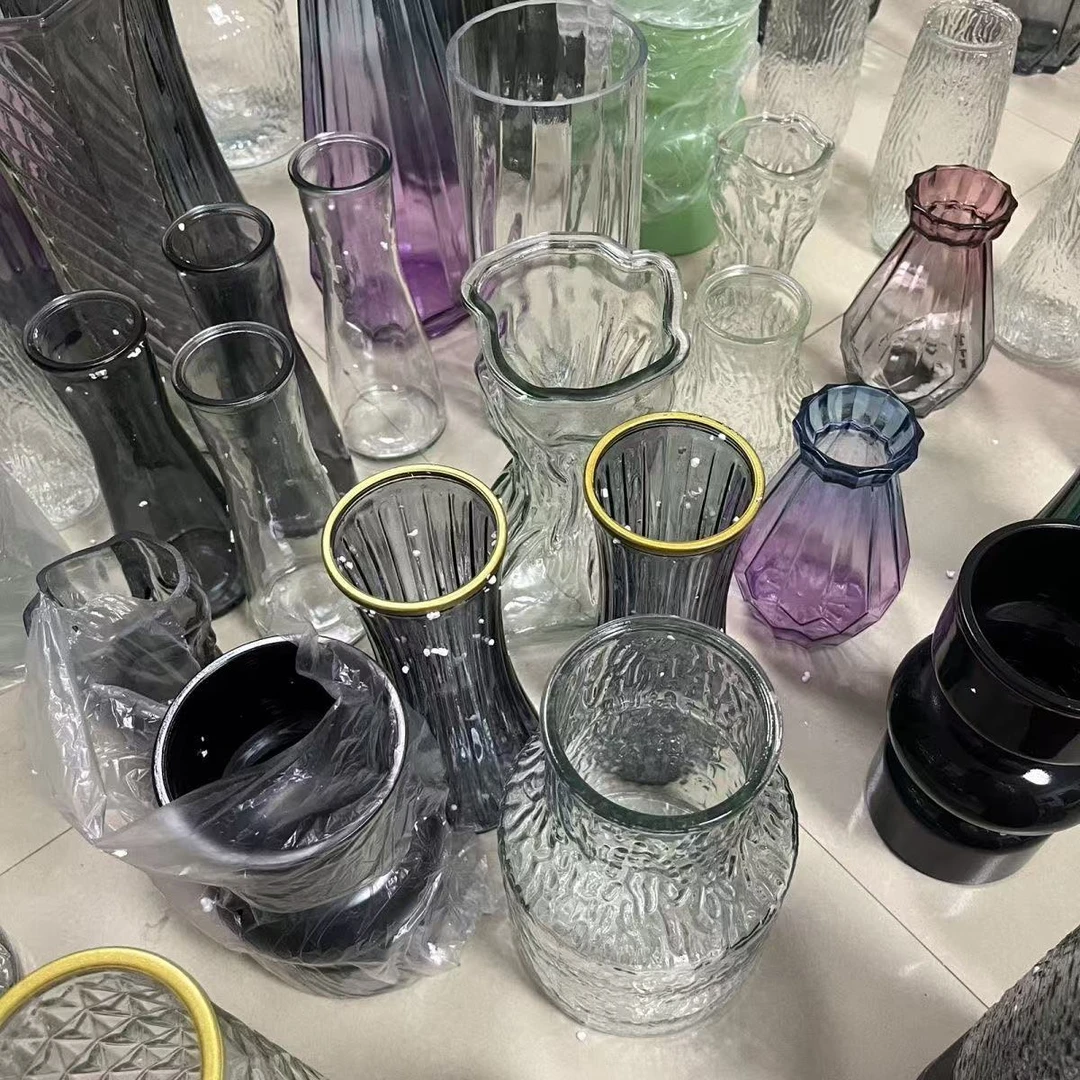 盲盒随机北欧风孤品水晶玻璃花瓶软装家居设计花店居家样板间装饰