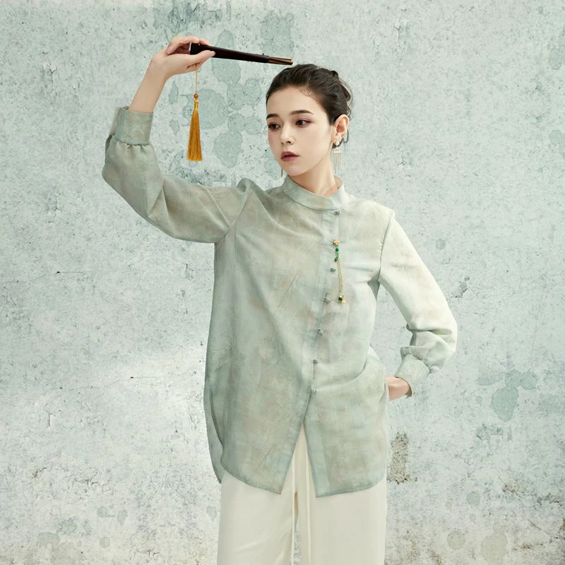 [青葵]花木寻2025夏季气质时尚短外套女时尚复古宽松00CXS088