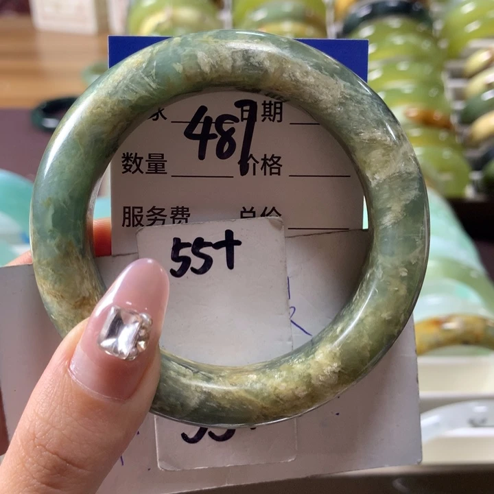 蛇纹石玉手镯未镶嵌487