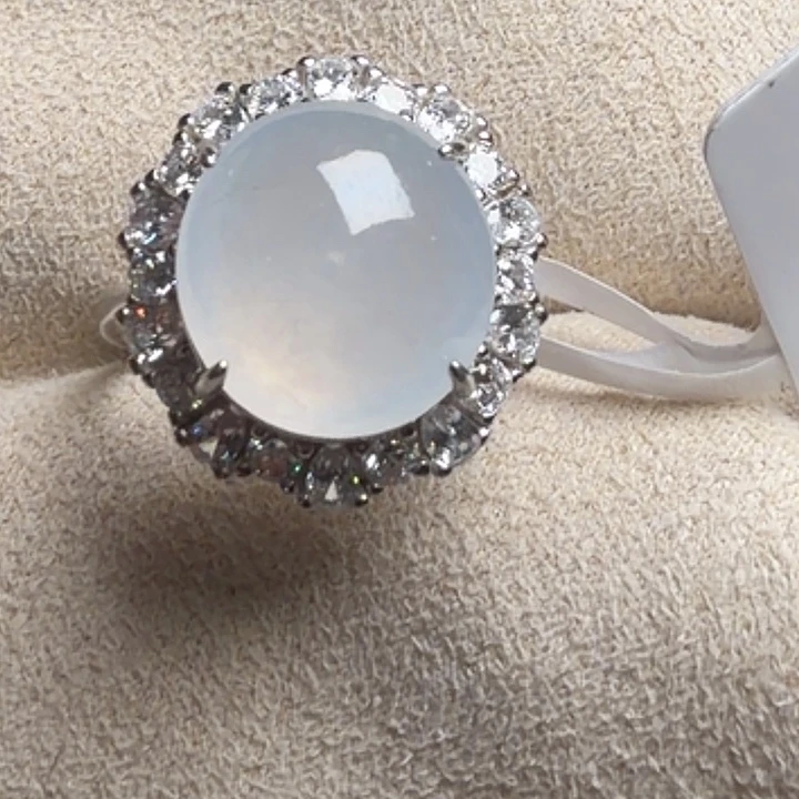 翡翠银S925镶嵌戒指