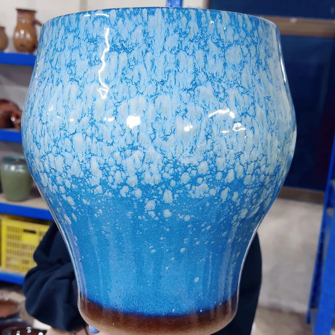 紫砂花盆高32口24