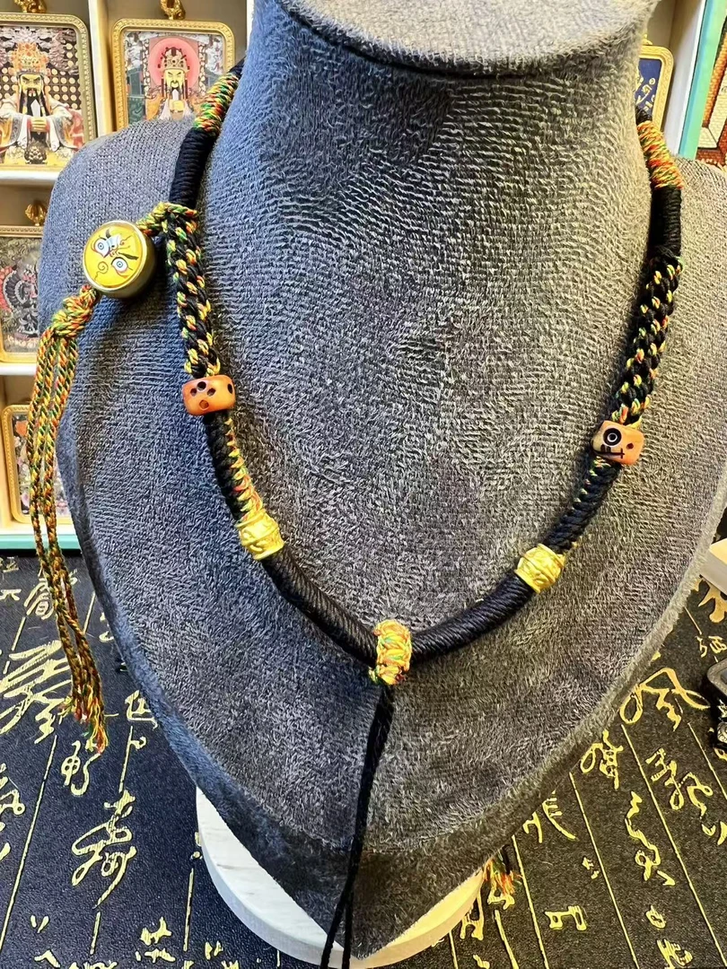 藏式多宝手搓棉绳挂脖吊坠项链绳民族风手工挂脖高货绳配绳子