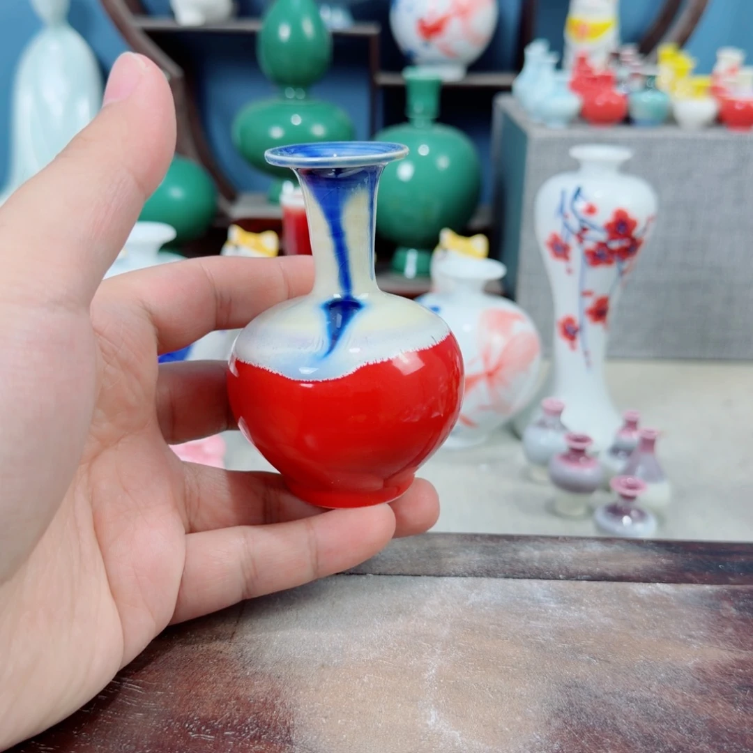 陶瓷手工小花器摆件