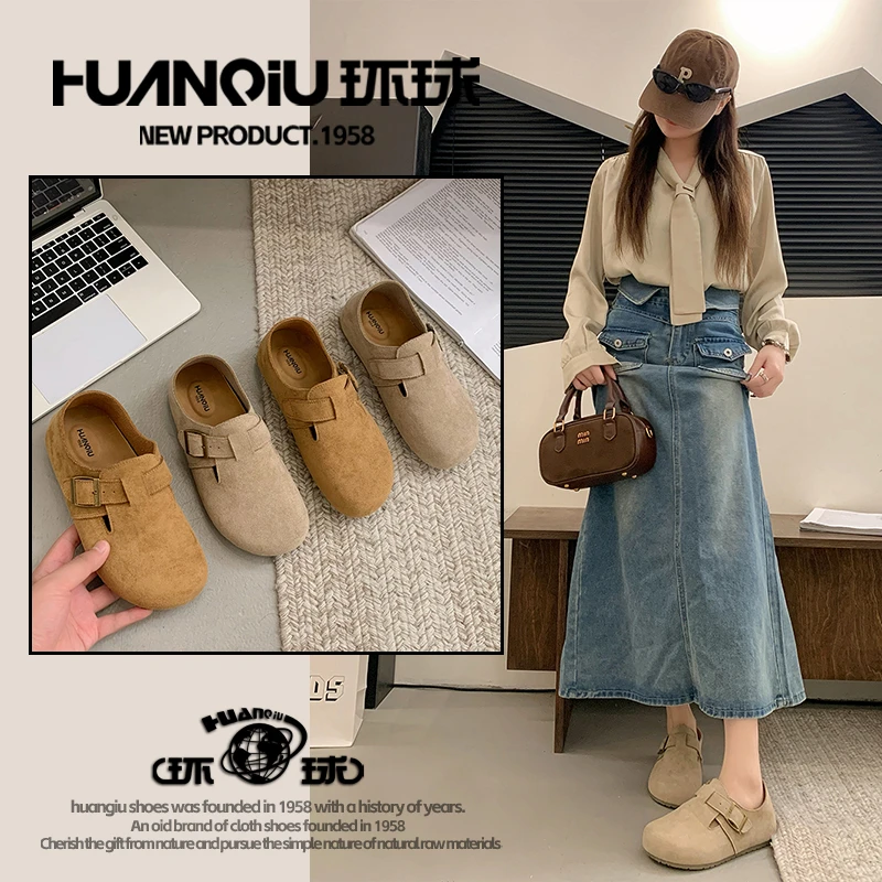 【双11好物】厚底勃肯鞋女新款秋季一脚蹬博肯鞋丑萌大头新款勃肯鞋