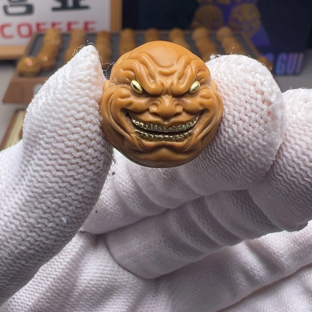 文玩核桃把件镶嵌款坏笑恶僧18➕尺寸全品有正常封口线