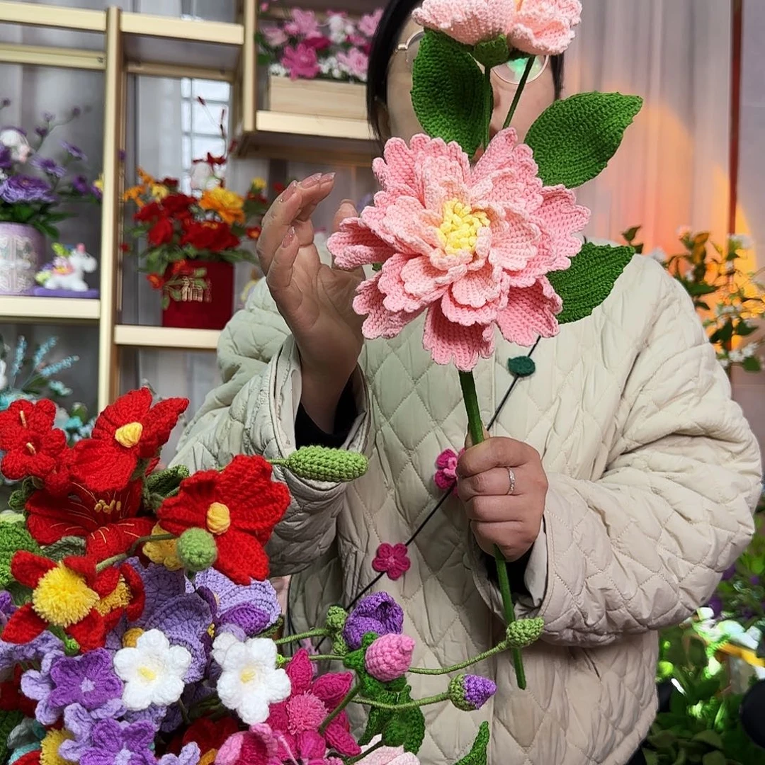 纯手工钩织钩织花束