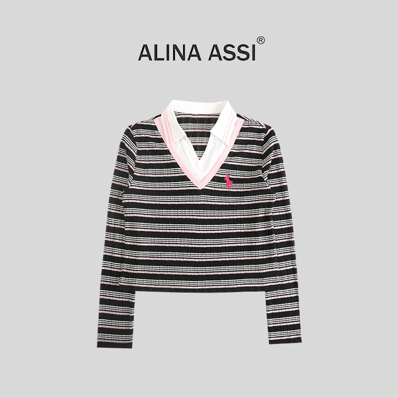 【糯米姐】2025秋季新款T恤百搭休闲长袖上衣AE0342