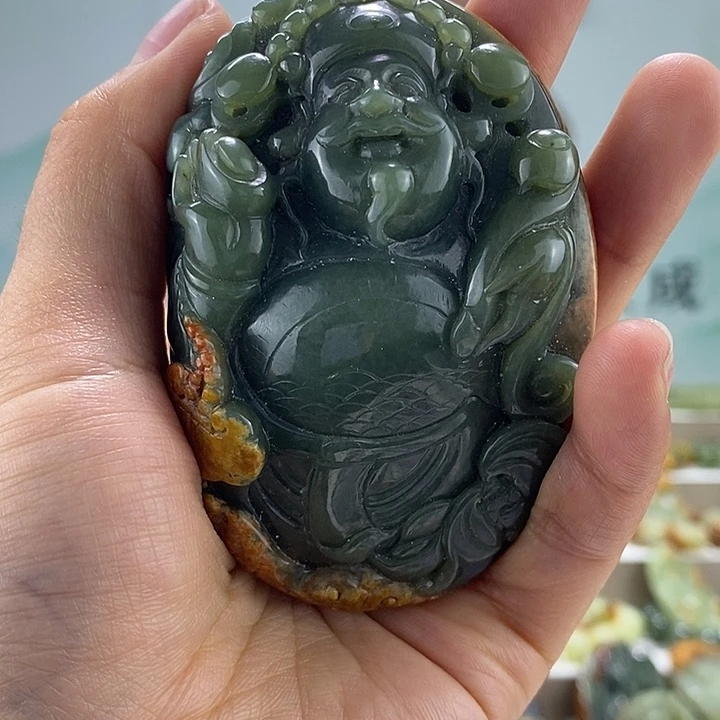 透闪石质玉把件未镶嵌王**白