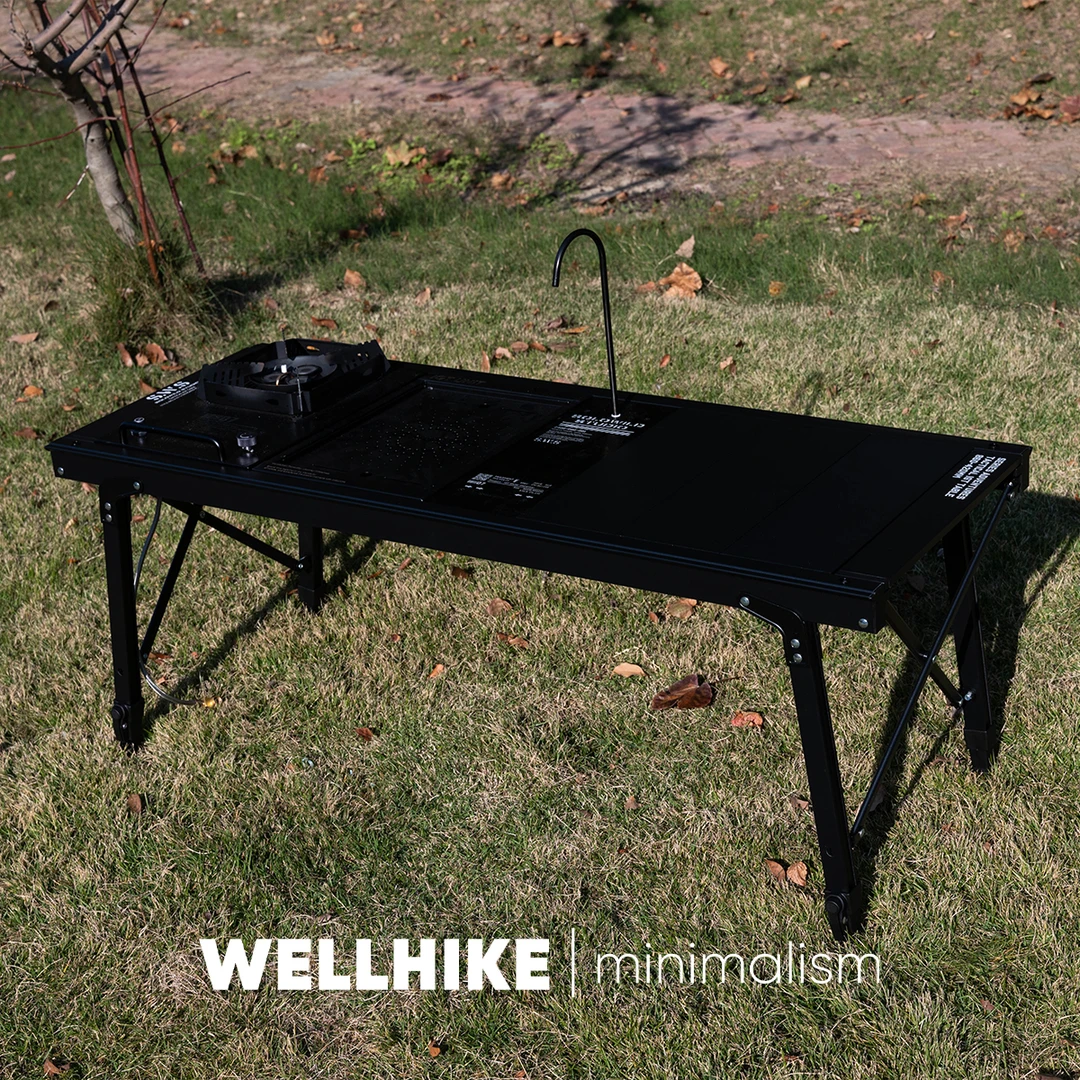 SWS四单元桌套餐 桌+猛火炉+茶盘+上水器+送(0.6单元板2块+灯架1)