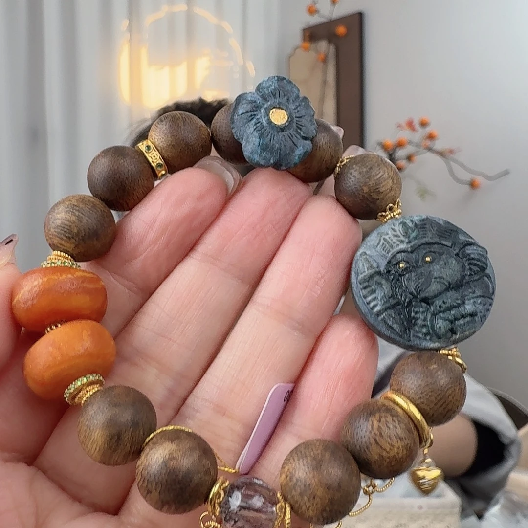 绿松石18K金镶嵌珠宝奇石