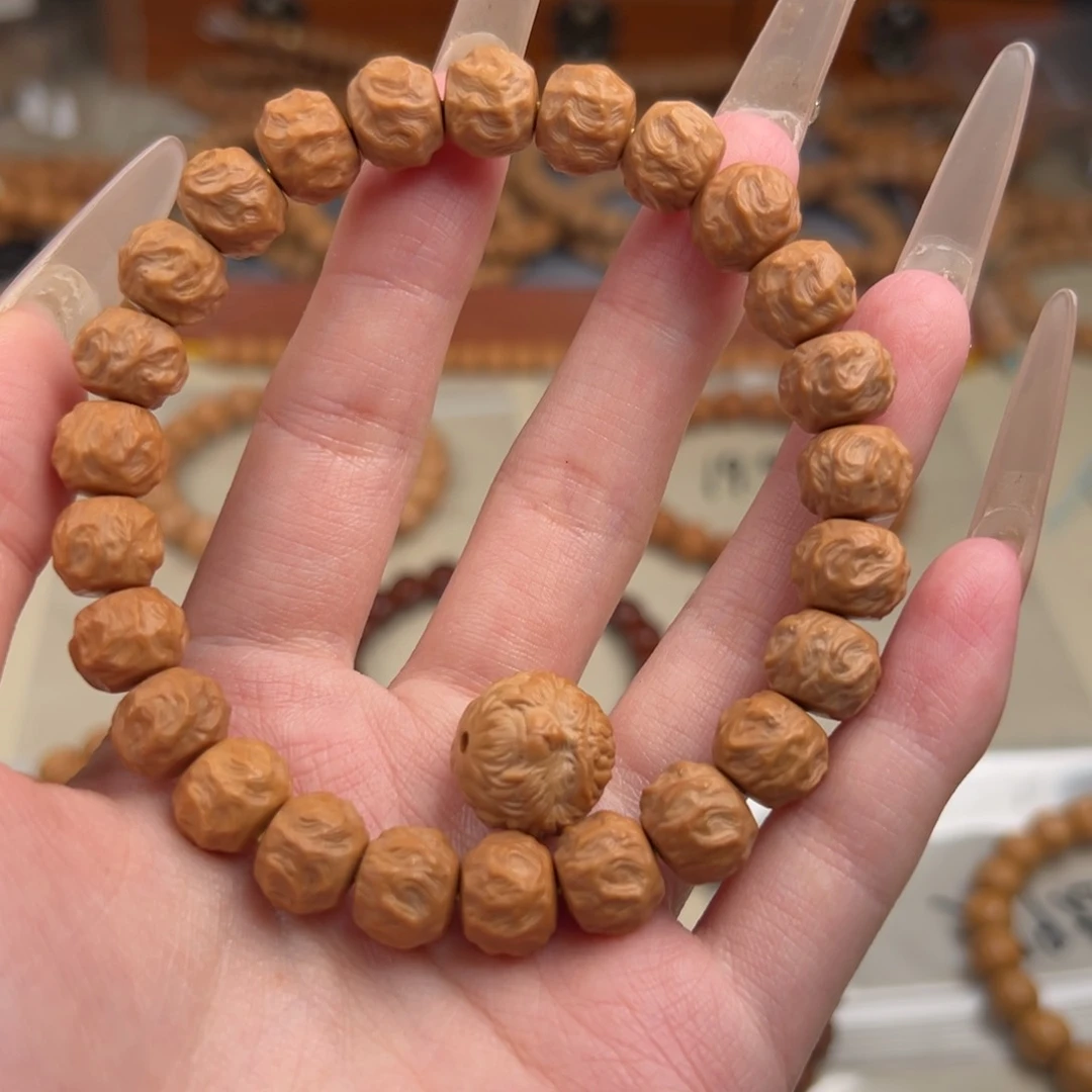 猴头核桃手串龙蛇之变➕雕刻➕弹力线48.8