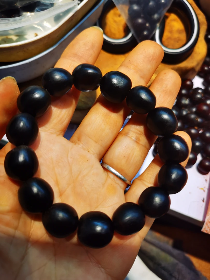 非金属木质手链 12-15mm正圆无患子手串男女通用佛珠念珠文玩