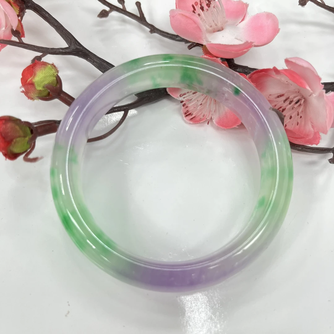 L典藏品 浅紫绿正圈款手镯