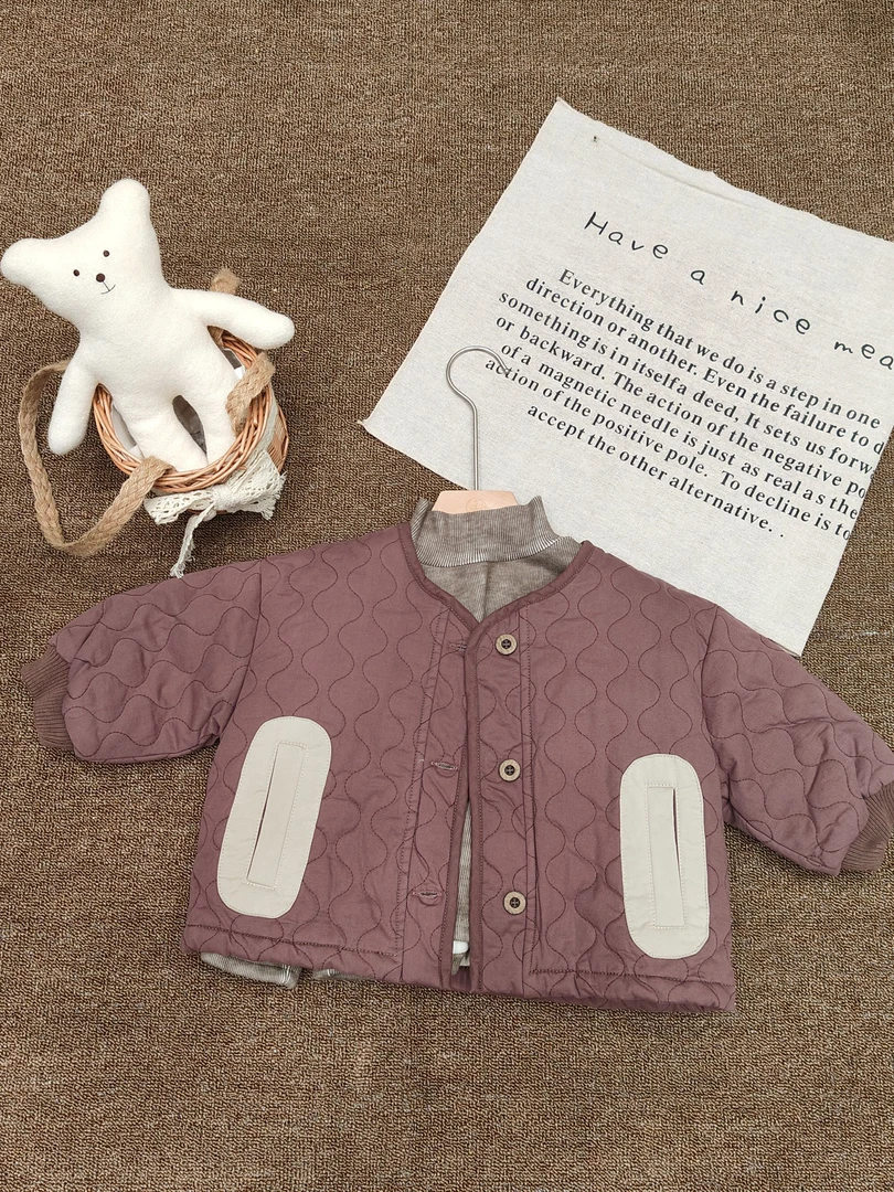 2025新款儿童人类幼崽韩版时尚棉服加棉外套男童休闲DY1029