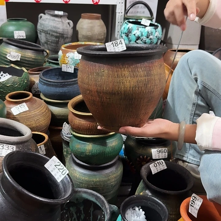 瑕疵金色缸184高度20口径20
