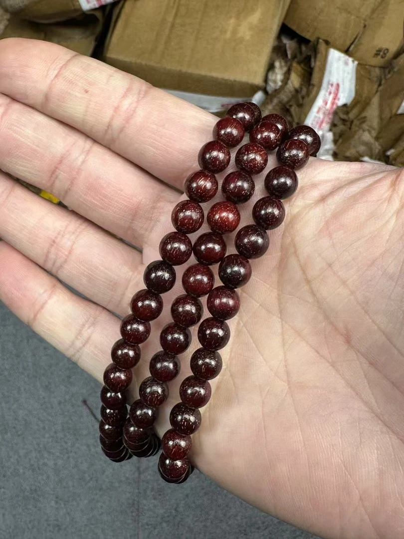 9029 满金星小叶紫檀（偏红）108珠（无礼盒）