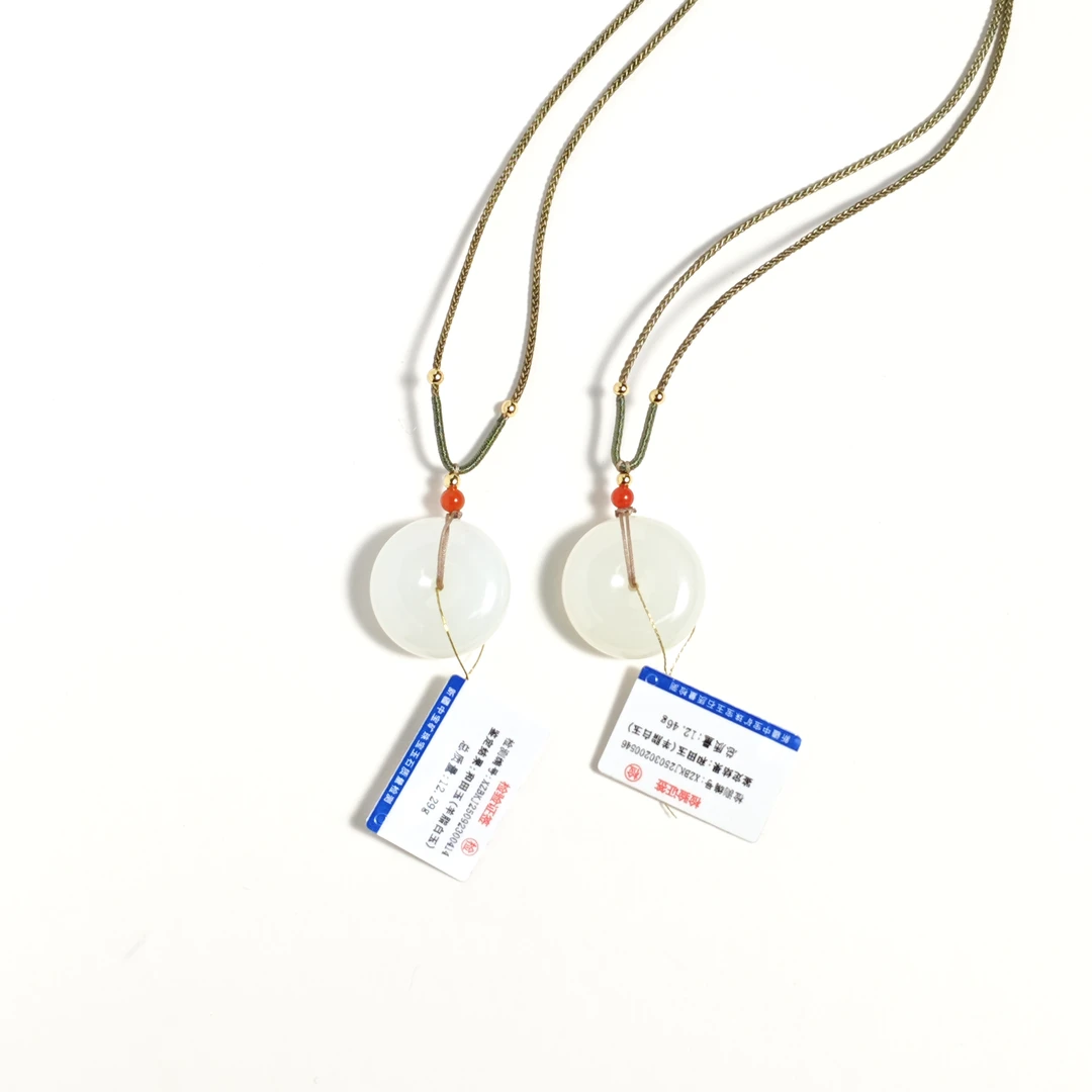 【MMF品牌设计】和田玉平安扣  无鉴赏期 链接里选规格