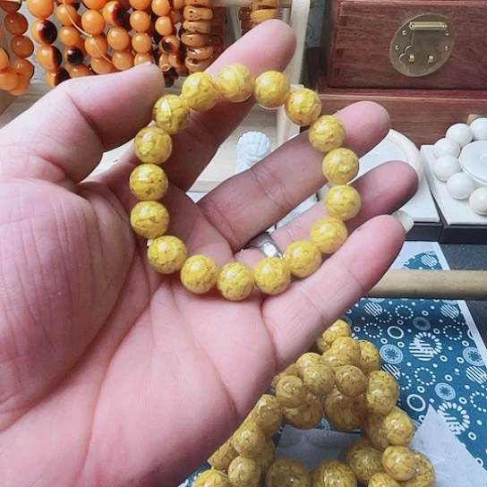 雄黄卡1.2黄色手串