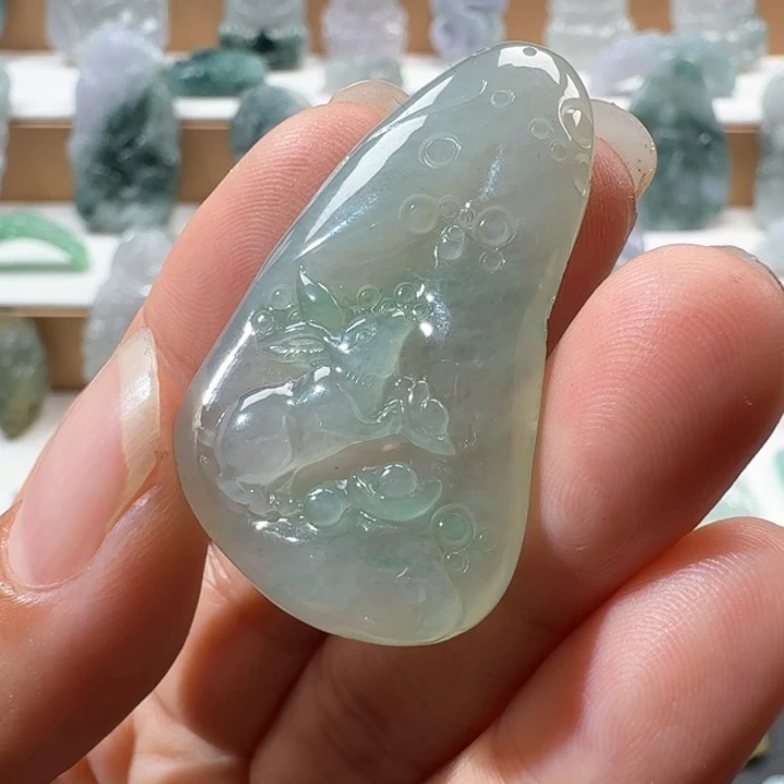 翡翠未镶嵌项链翡翠