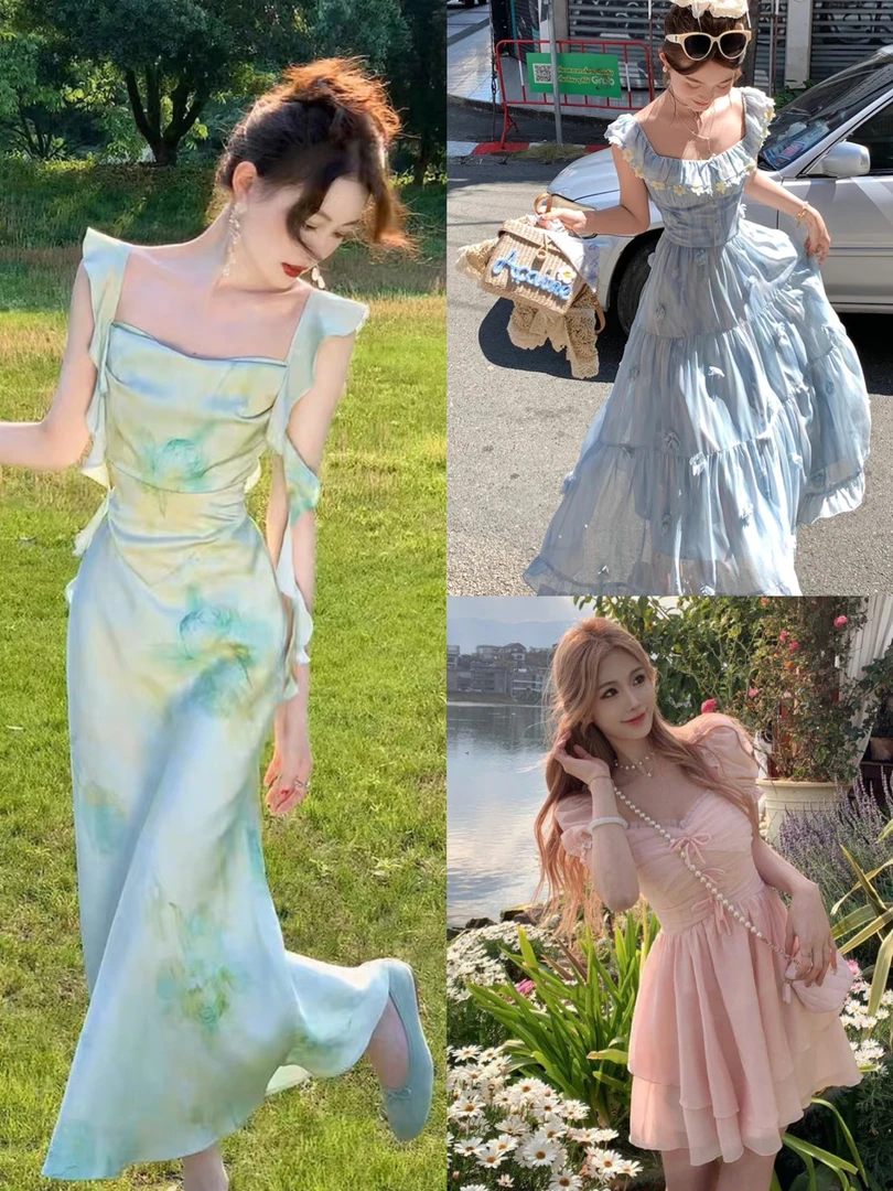 【301-400】夏季轻奢百搭连衣裙女