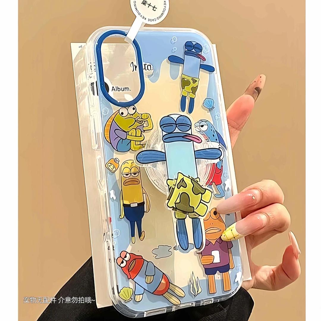 比奇堡小丑鱼适用苹果13手机壳软iphone16pro/15小米vivo华为oppo