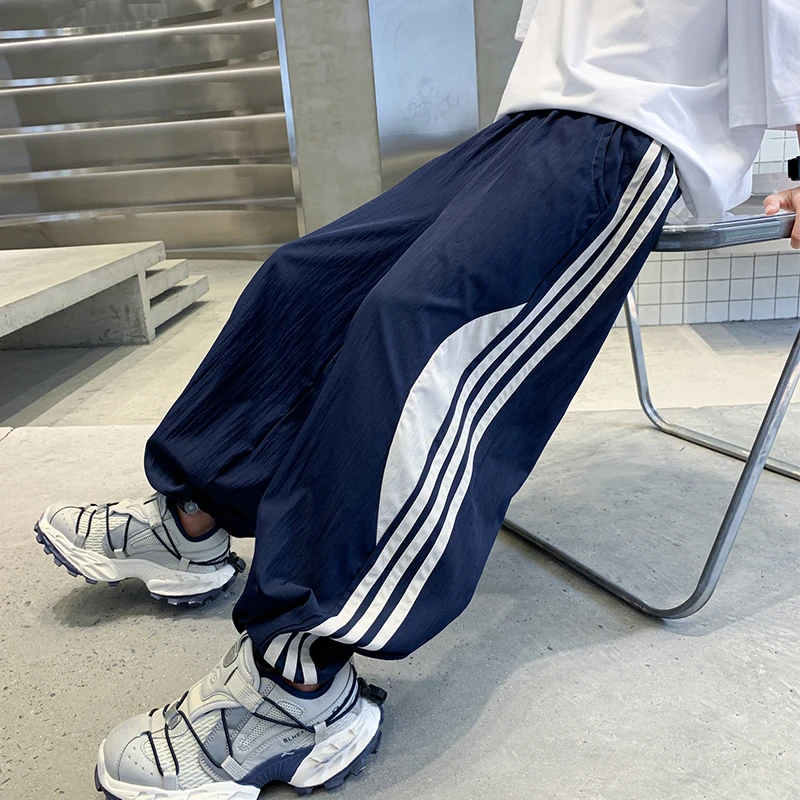 男童防蚊裤夏季薄款新款裤子炸街中大儿童夏装服装直筒裤宽松潮酷