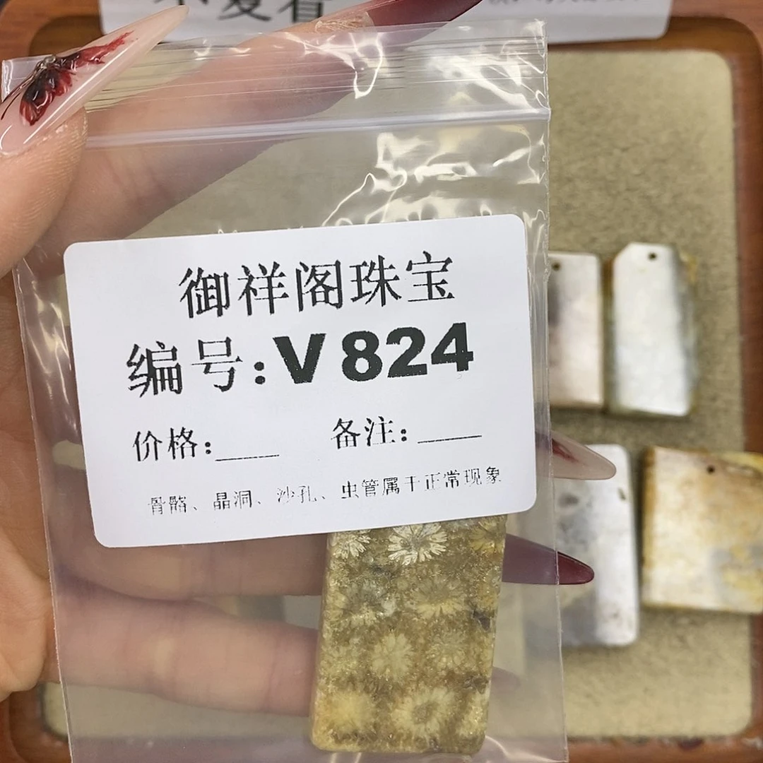 硅化珊瑚（珊瑚玉）颈饰未镶嵌梓*