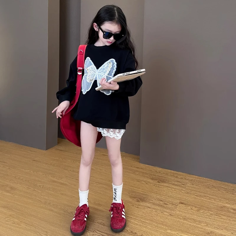 女童春季新款卫衣洋气时髦休闲宽松上衣2025春秋装新款儿童中大童