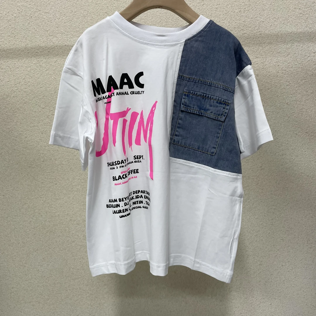 卡通动漫cleanfit风字母短袖圆领中大童女夏季t恤  20号