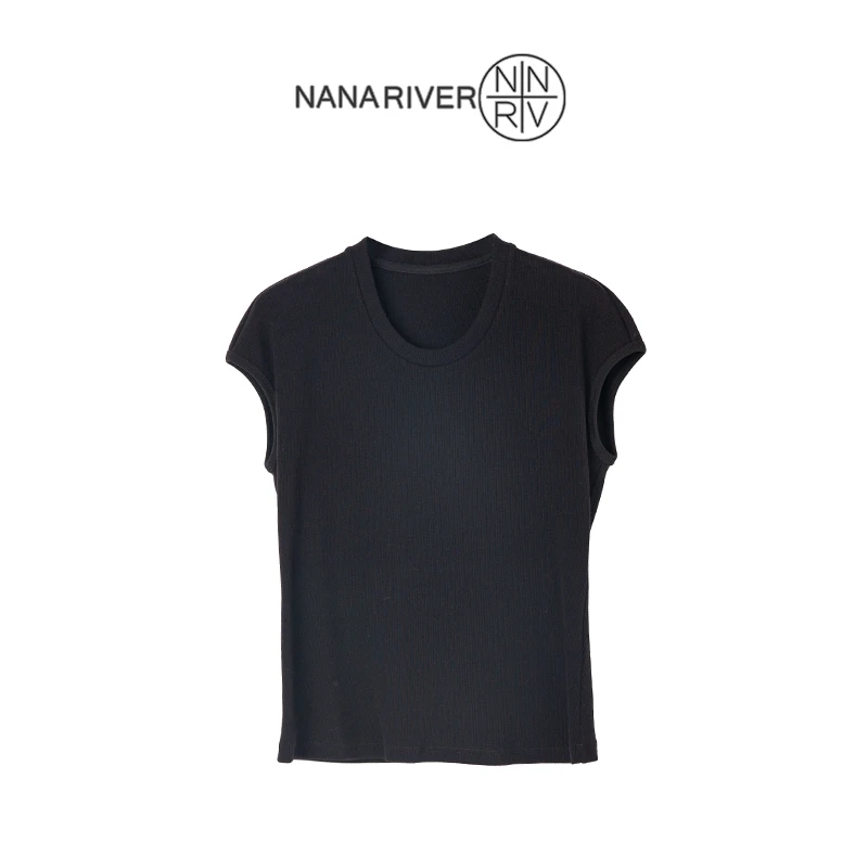 【慢时光】气质精致款短袖休闲基础款百搭极简风短袖小众款