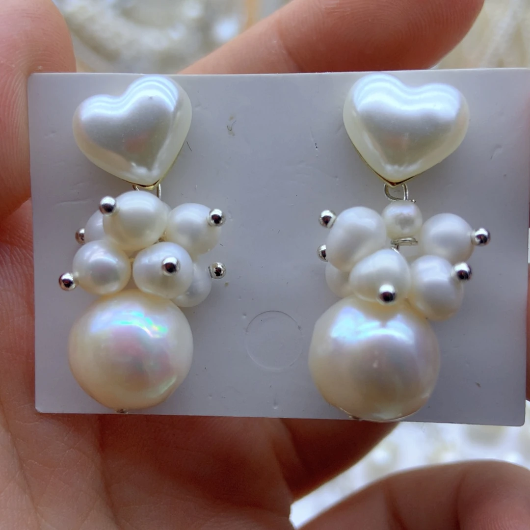 未镶嵌淡水珍珠耳饰