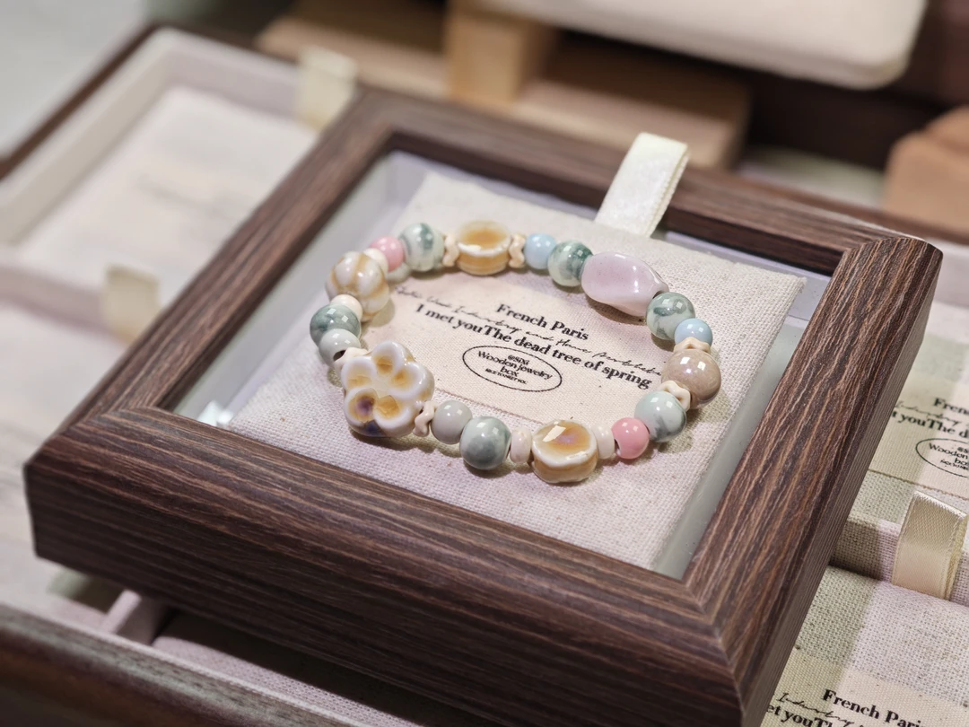 合金手链 【直播专享001-200】陶瓷手作手绳森系百搭复古气质