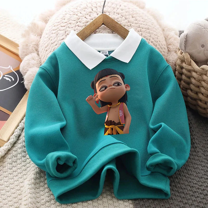 儿童春秋款翻领polo衫卫衣韩版男童上衣长袖休闲假两件大童卫衣