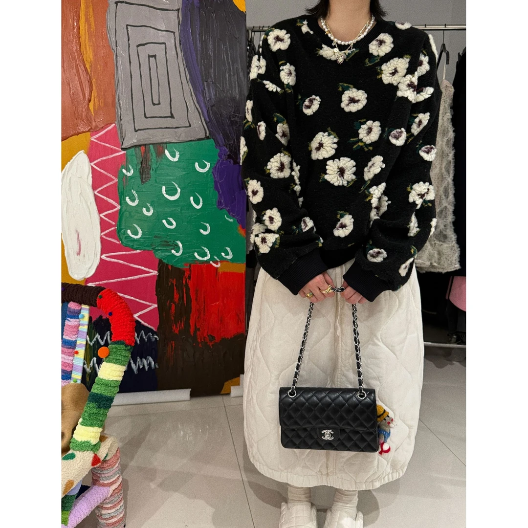 立体花朵拉绒卫衣 J24W238