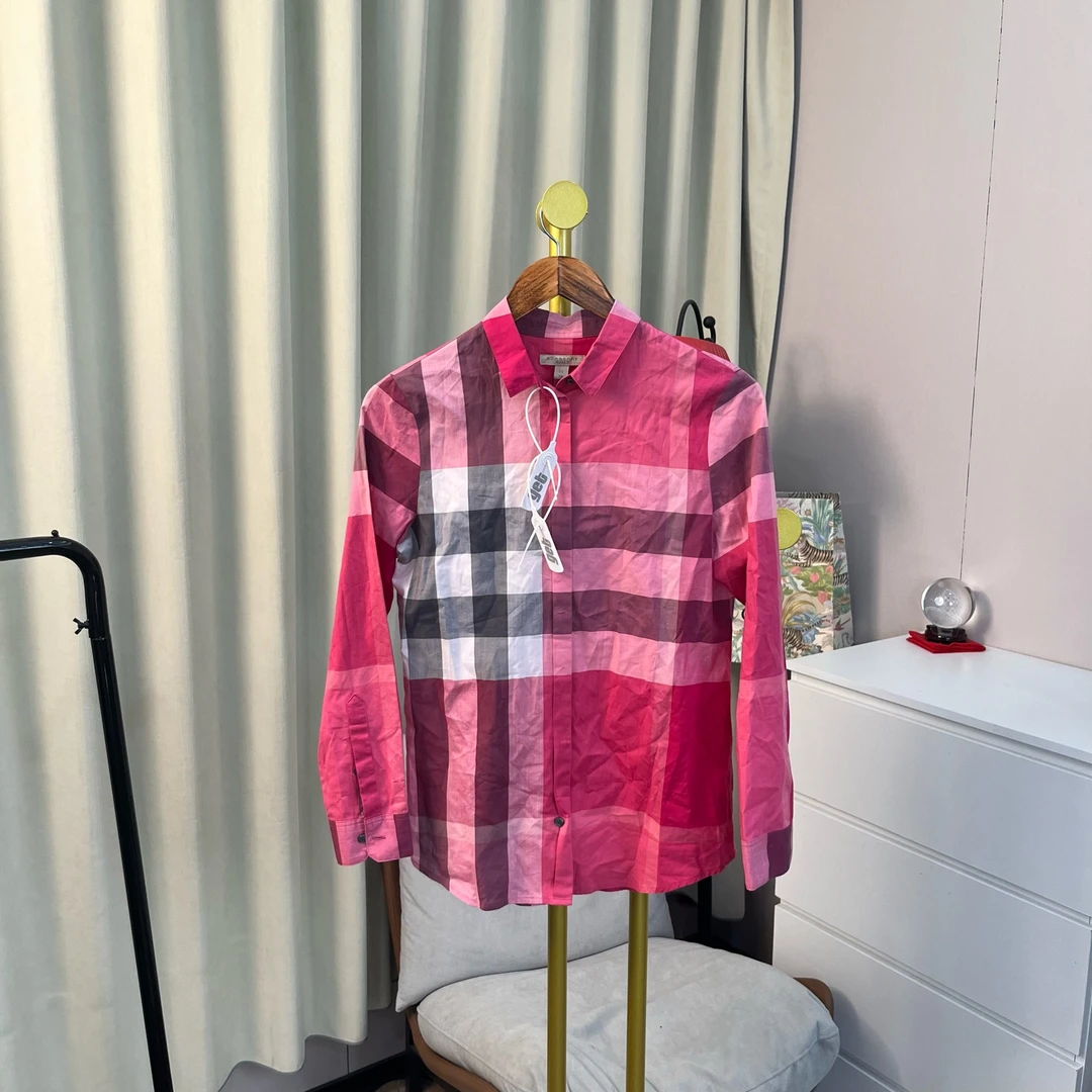 99新 BURBERRY/博柏利  红色格纹衬衫 xs码