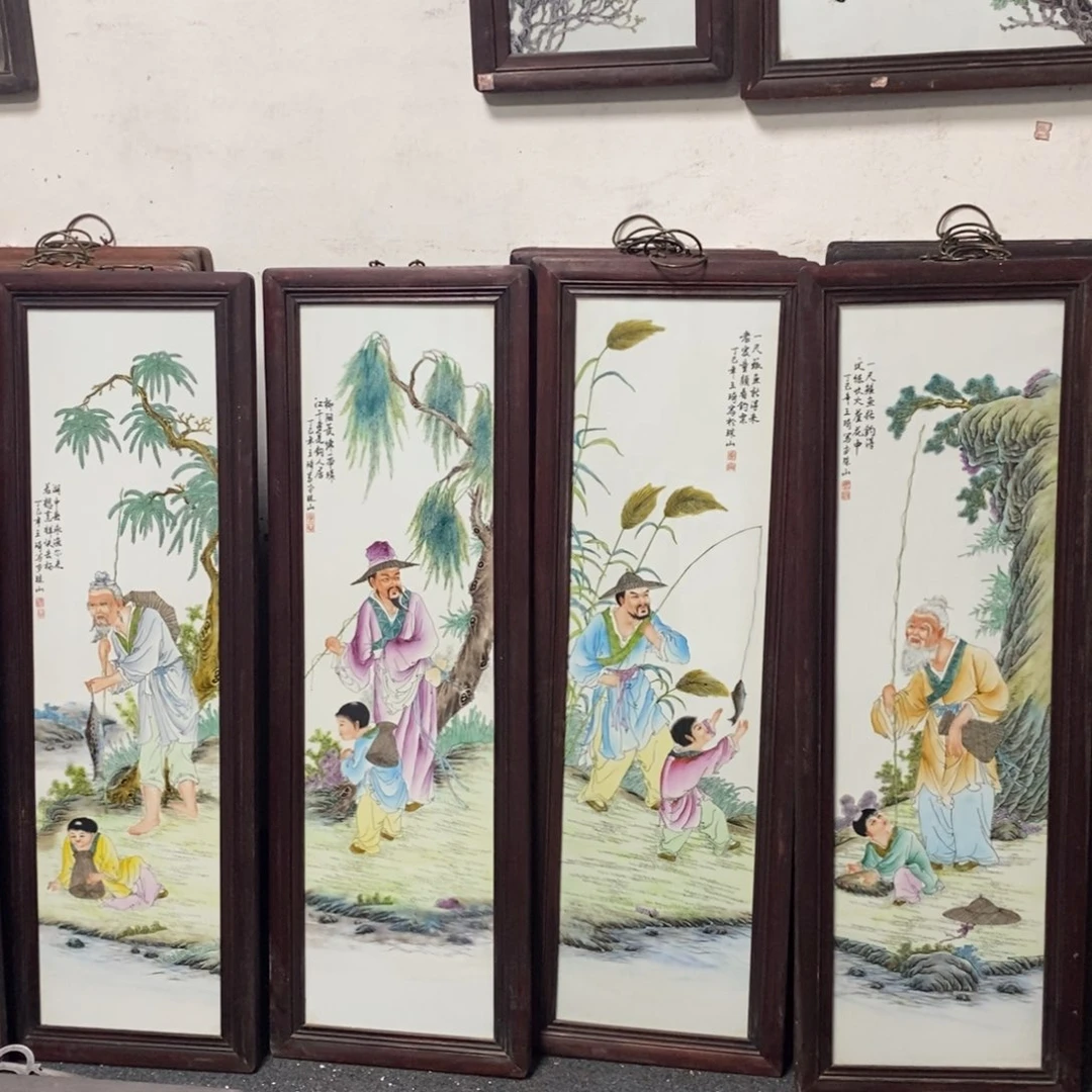 瓷片1.2*40*4景德镇瓷板画柴窑烧制