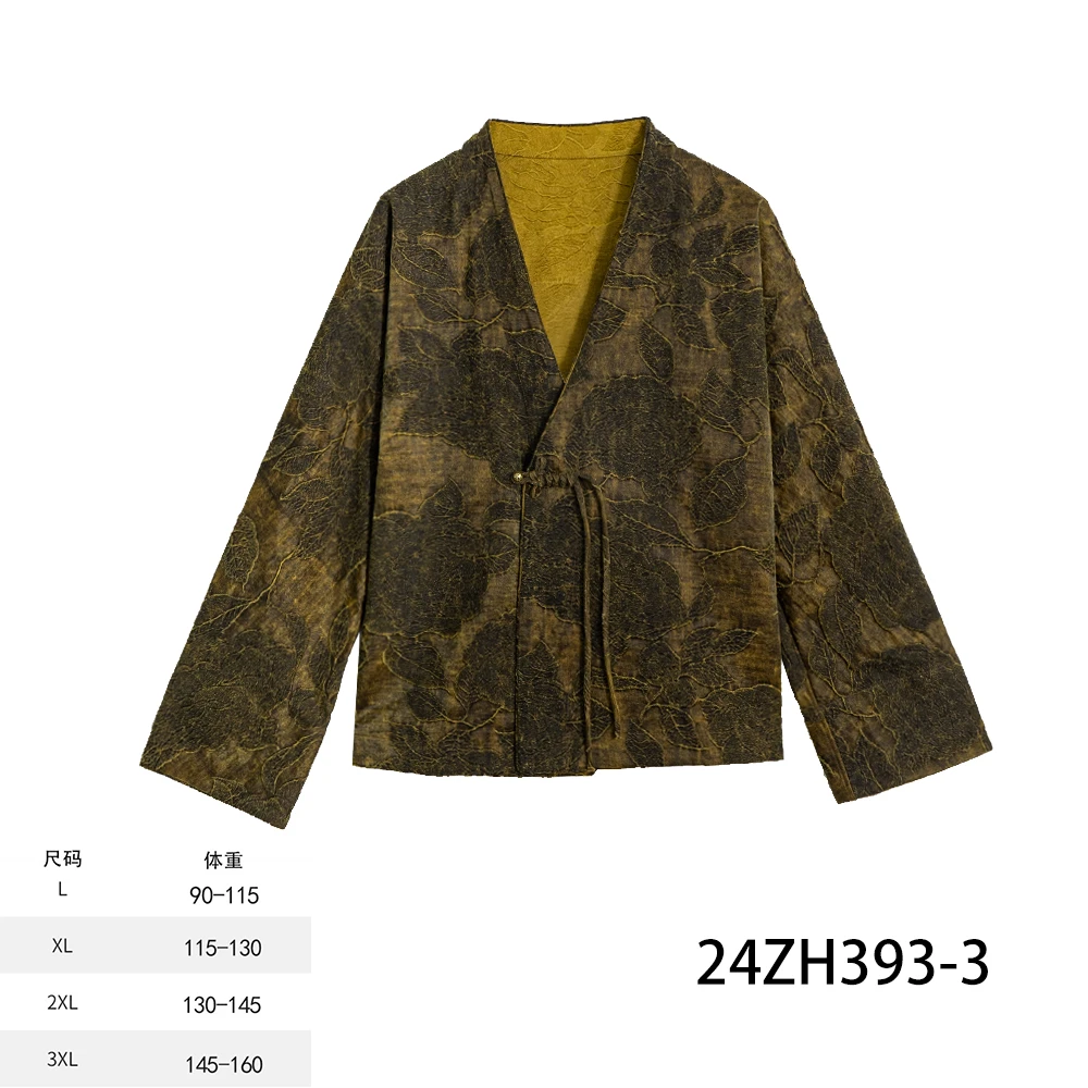 PP 2025春季新款时尚百搭气质减龄金色柞蚕丝外套24ZH393-3