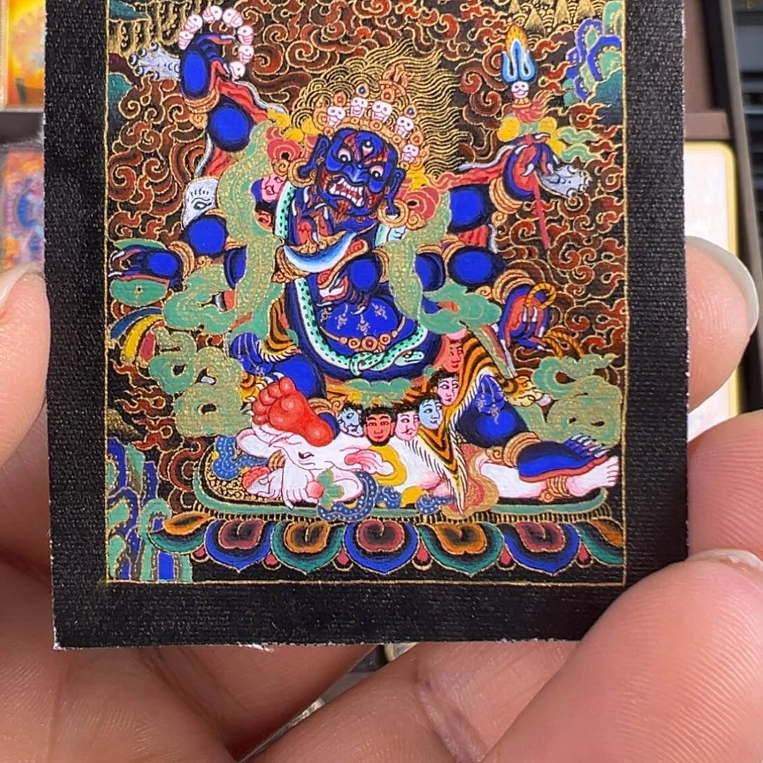 R***e吊坠热贡手绘大黑天