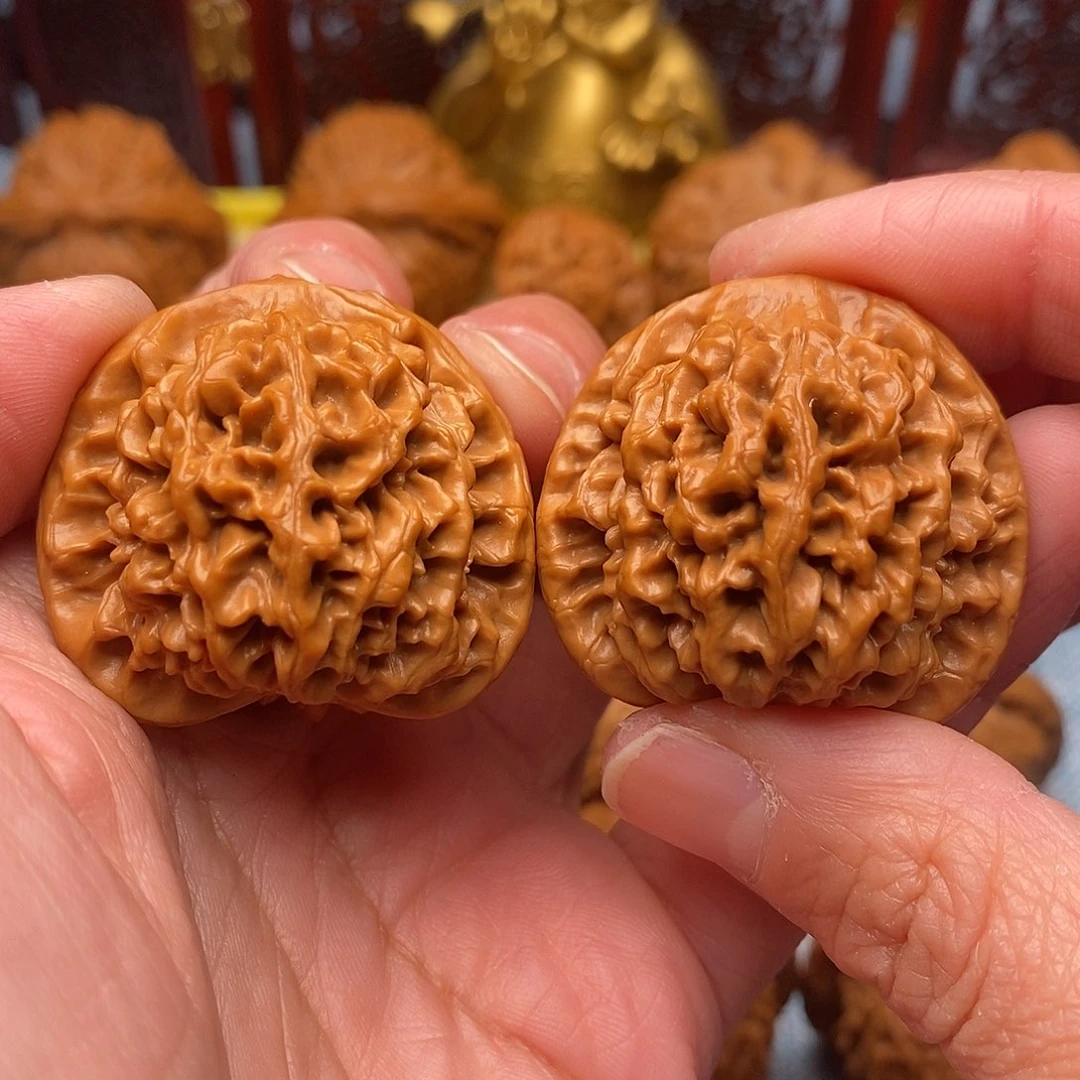 把件文玩核桃全品绝配手捻秦闷35尺