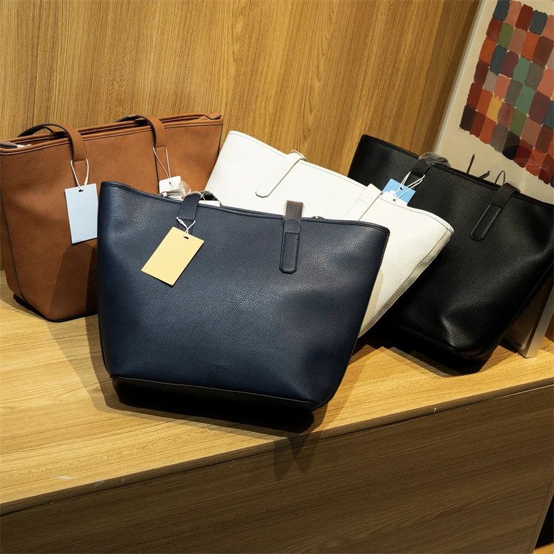 简约通勤大容量女士托特包复古时尚百搭纯色腋下包手提包Z1425