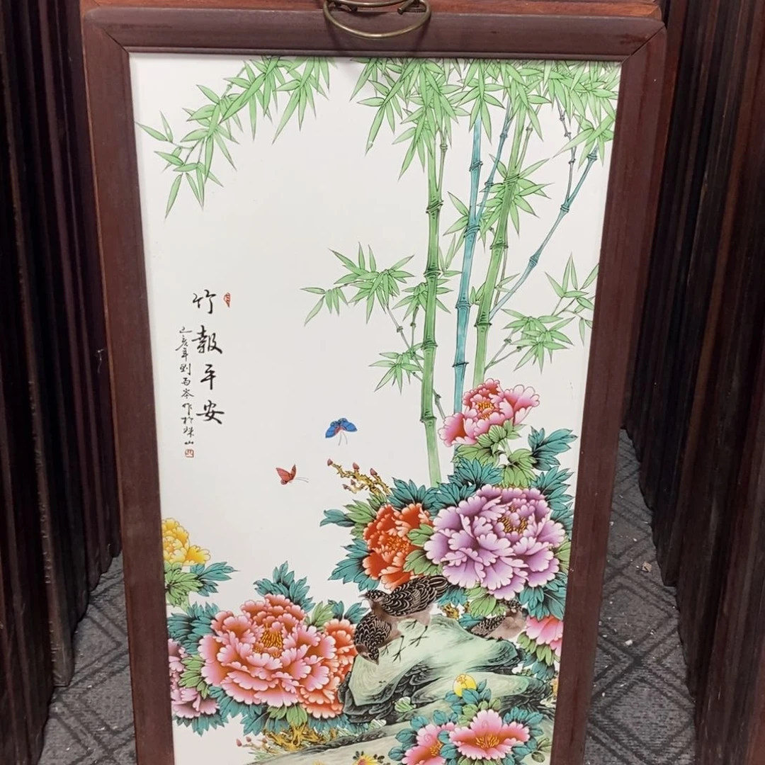 瓷片86*46 景德镇瓷板画柴窑烧制