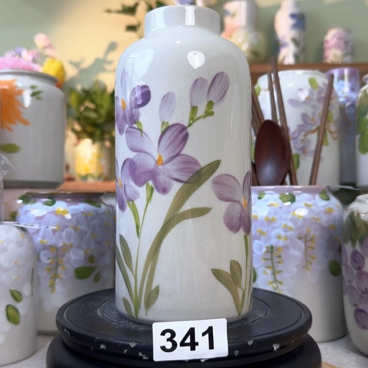 景德镇手绘陶瓷花瓶摆件无孔