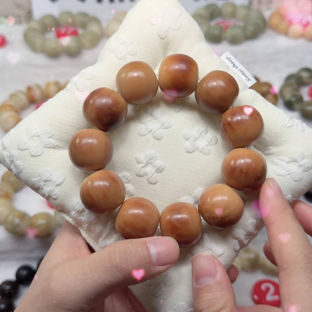 白玉菩提吊坠卡23手工干磨苹果园木心